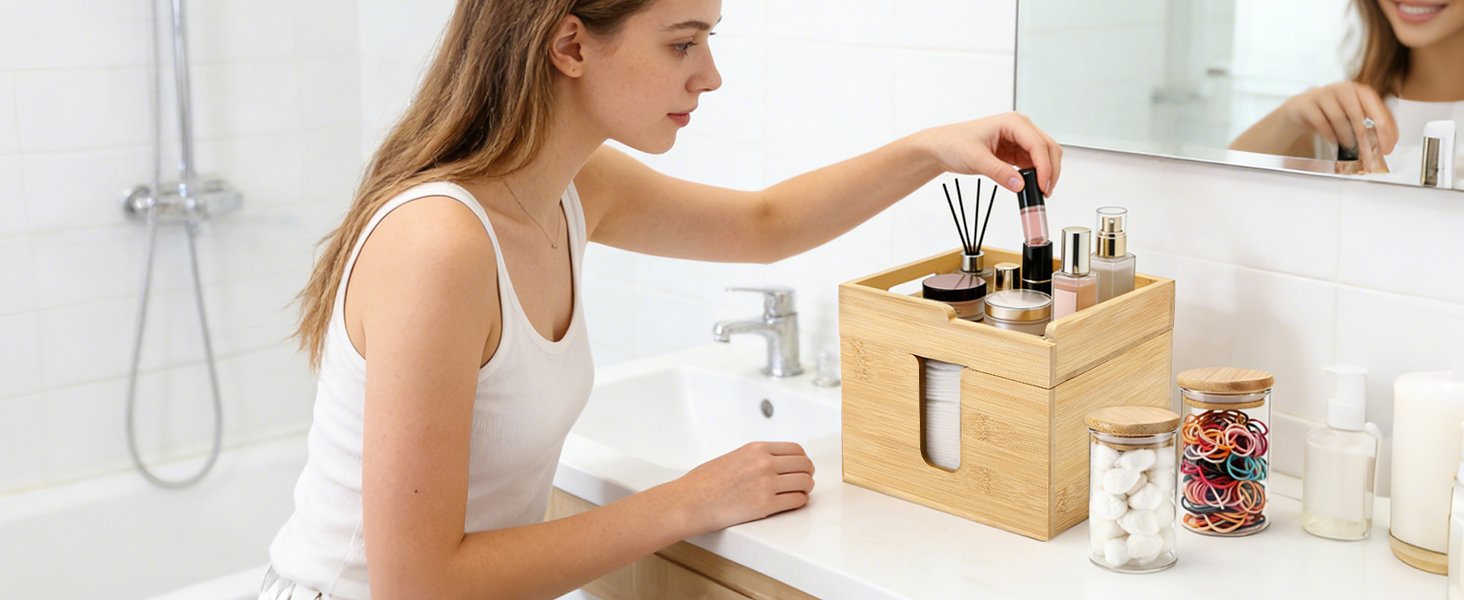 cleansing wipes holder for vanity