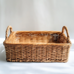 Eco-Friendly Booklov Jumbo Wicker Basket - Natural Water Hyacinth with Built-in Handles for Home Organization
